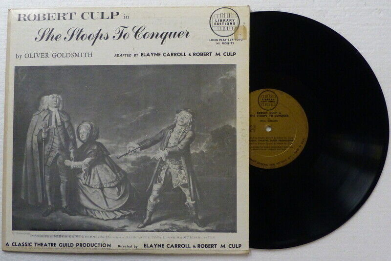 ROBERT CULP (I Spy actor) She Stoops to Conquer by Goldsmith LP stage VG++Lh541 