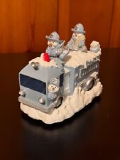 Vintage 2000 Snow Buddies collectible Christmas snowman 94877 Musical Firetruck picture