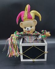 Vintage San Francisco Music Box Company Jester Bear Animated Music Box 1990 B15 picture