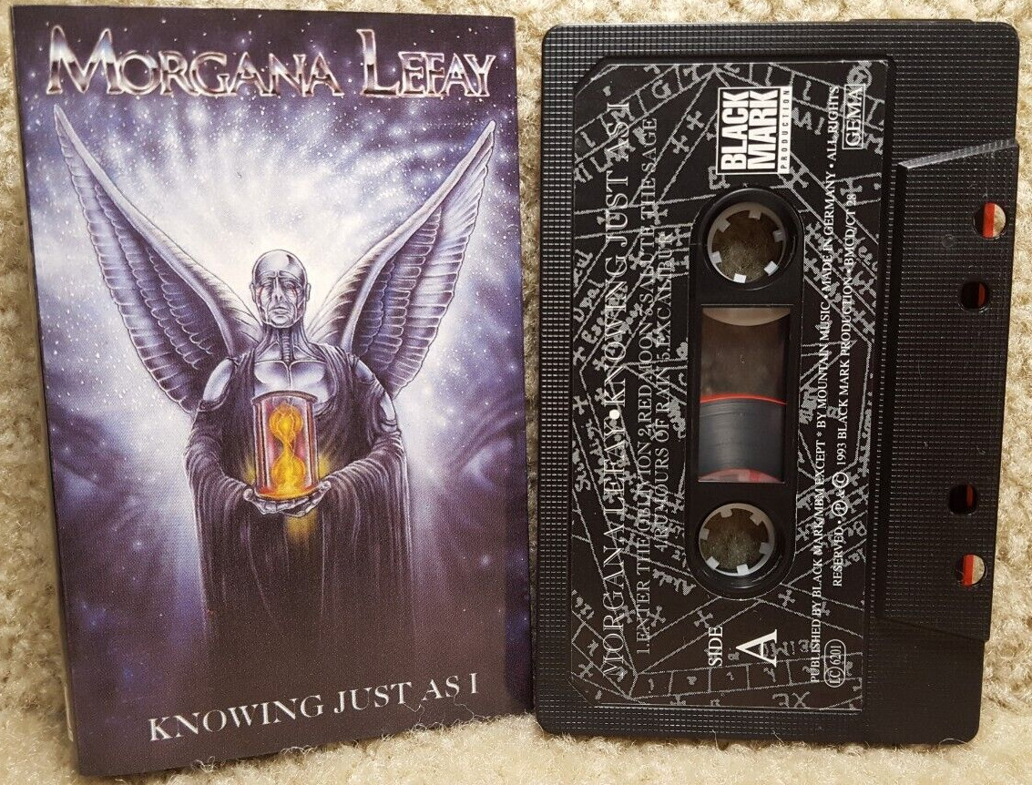 Vintage 1993 Cassette Tape Morgana Lefay Knowing Just As I Black Mark Production