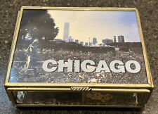 Vintage Glass Music Trinket Box CHICAGO picture