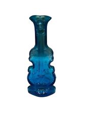 Vintage Vase Violin Cello Fiddle Blue Glass with Cork Music Decanter picture