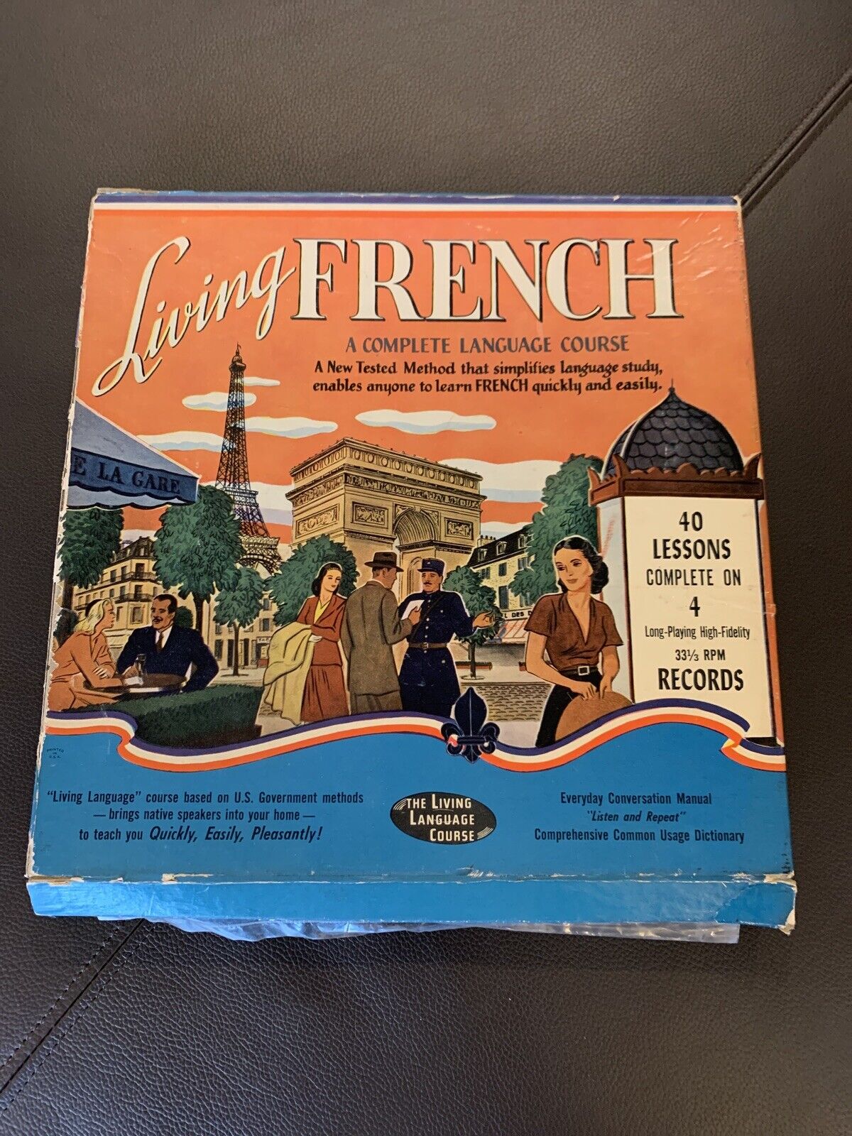 Vintage Living French Language Complete Course, 4 Vinyl Records