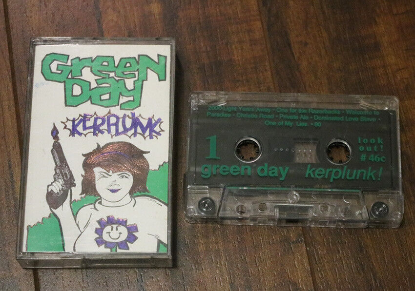 GREEN DAY Kerplunk Cassette Tape, Vintage 1991 Punk 90\'s, Lookout Records