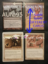 mtg magic 4 stalking rolling stones MISPRINT same name different card in FRENCH picture