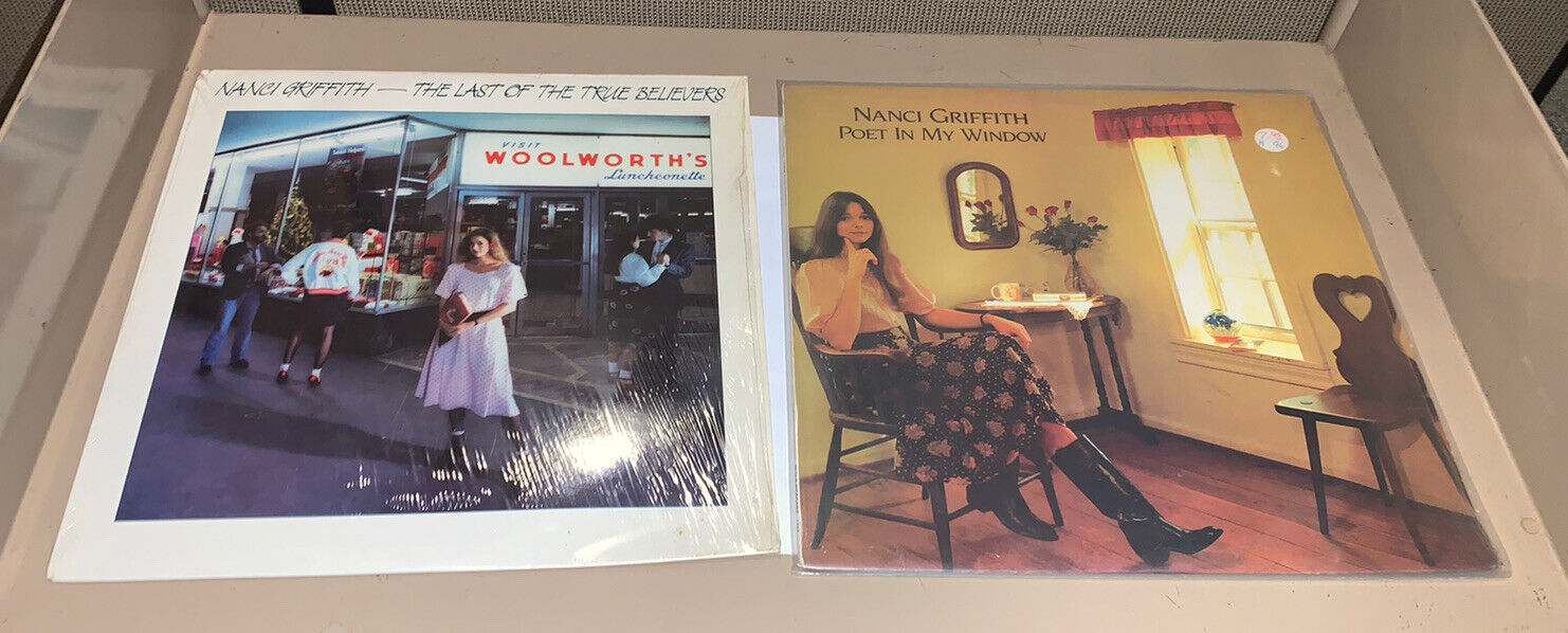 Nanci Griffith Vinyl Lot (5) Light Beyond These Woods Poet In Window Blue Moon