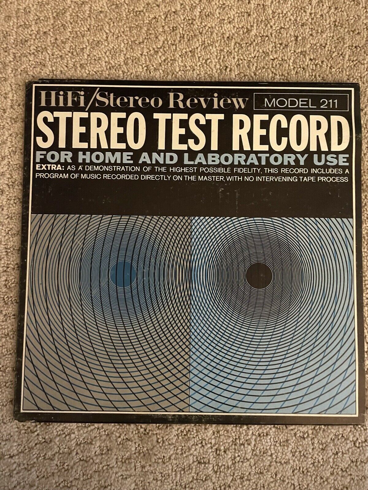 STEREO REVIEW 1963 LP Stereo Test Record for Home & Lab / Model 211 + Booklet