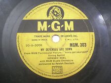 BETTY HUTTON MGM 303 INDIA INDIAN RARE 78 RPM RECORD 10