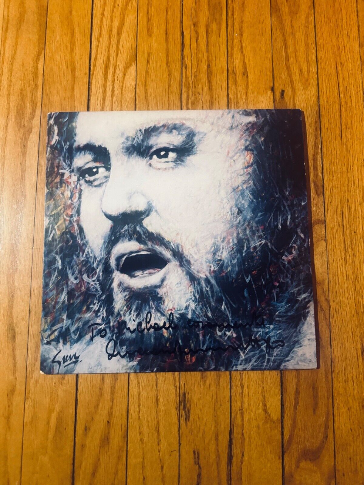 RARE Vintage Luciano Pavarotti Personally Signed  Verismo Arias Vinyl Original