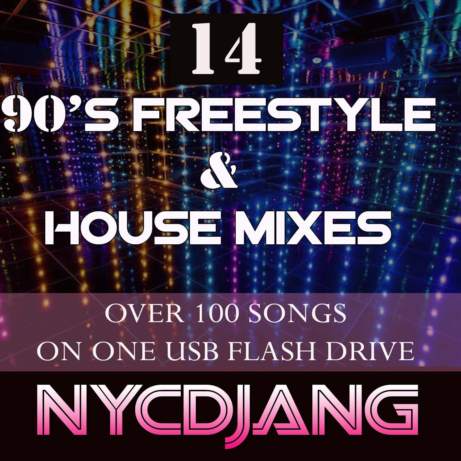 Freestyle & House Music 1990's - 14 DJ Promo Mixes on one USB over 100 songs