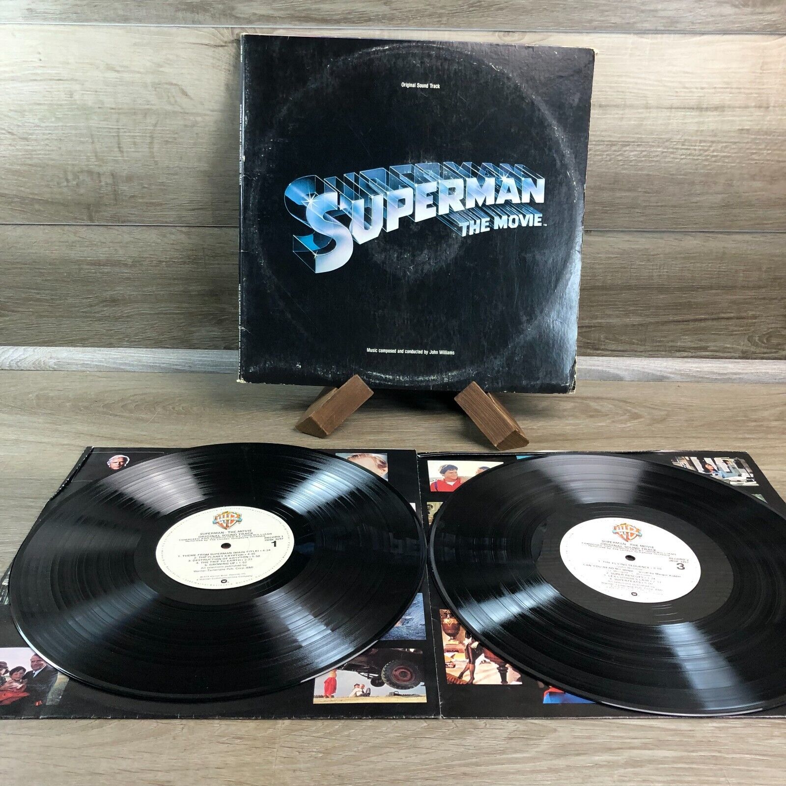 Superman The Movie Original Soundtrack Rare 1978 Dbl Vinyl LP w/Inserts Record