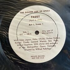 FAUST 1940 EJS 188 2 LP GREAT PERFORMANCES OF THE PAST PRIVATE RARE#68 picture
