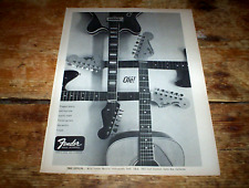 FENDER GUITAR ( ACOUSTIC / ELECTRIC ) ORIG 1966 Jazz magazine PROMO Ad NM- picture