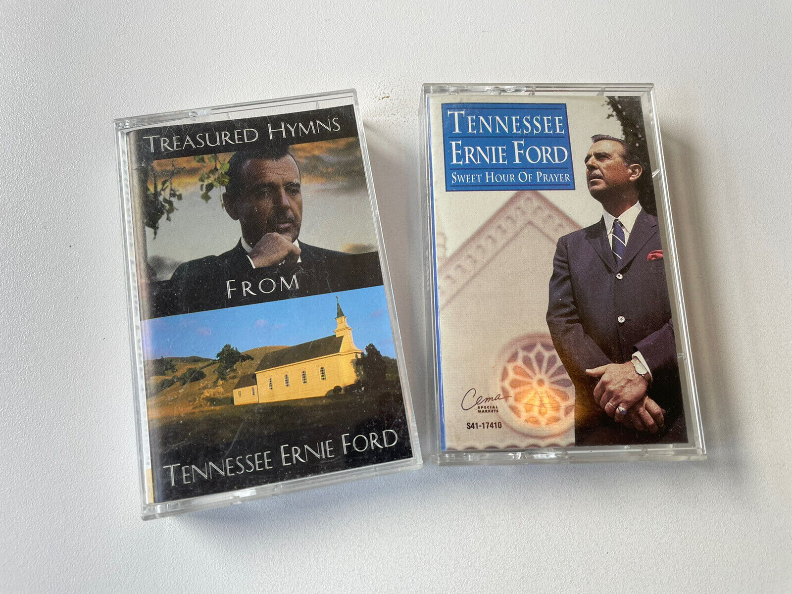 Vintage Tennessee Ernie Ford Audio Cassettes Treasured Hymns & Sweet Hour Prayer