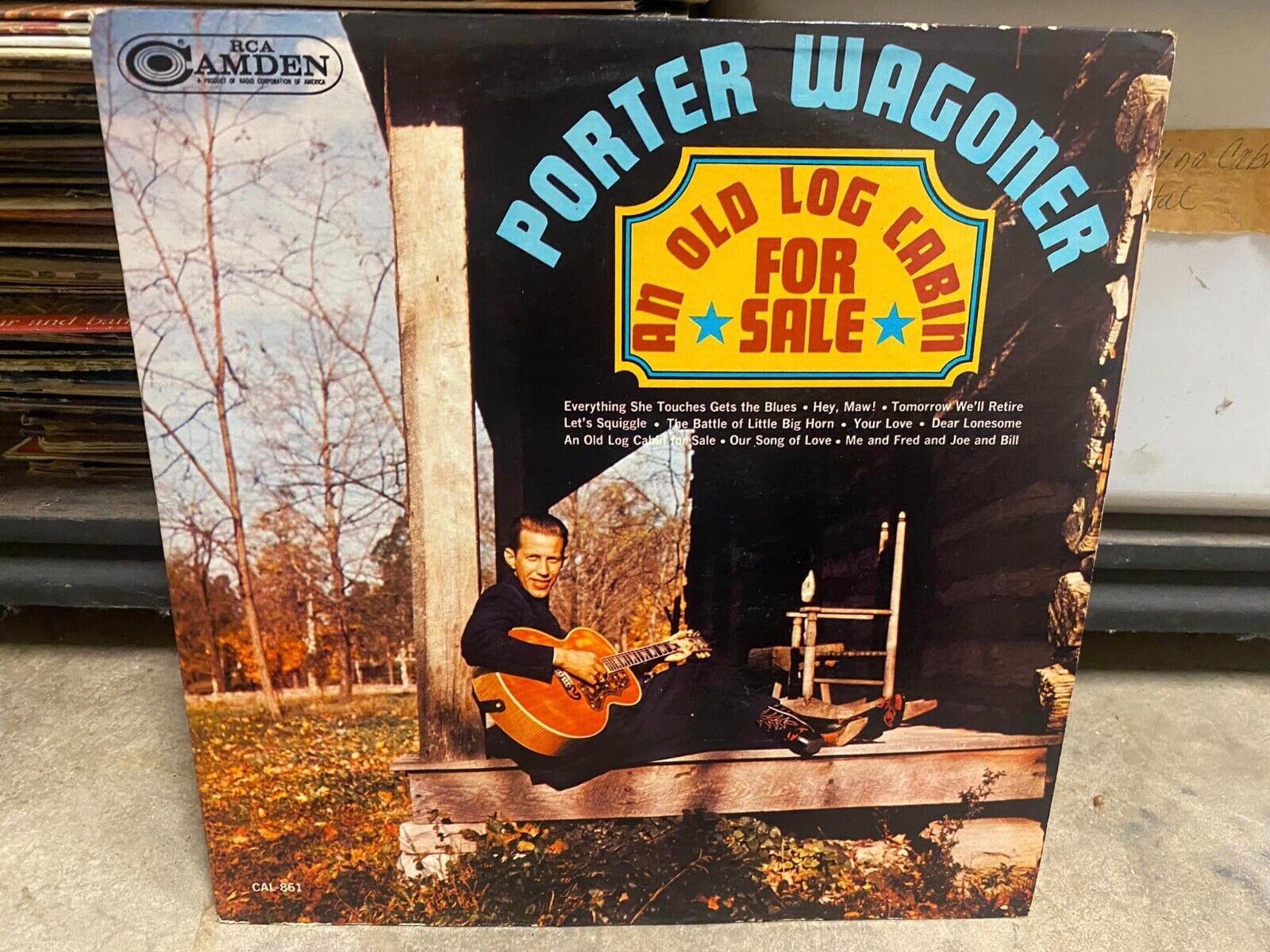 Porter Wagoner An Old Log Cabin For Sale - Vintage Vinyl Record