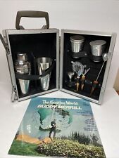Buddy Merrill VINTAGE BARWARE SET. TRAVEL CASE. And Sealed Album. Cups With Key picture