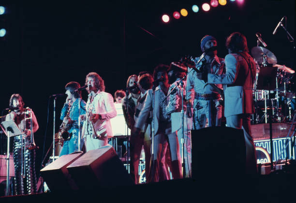 American Rock Bands Chicago And The Beach Boys 1975 OLD PHOTO