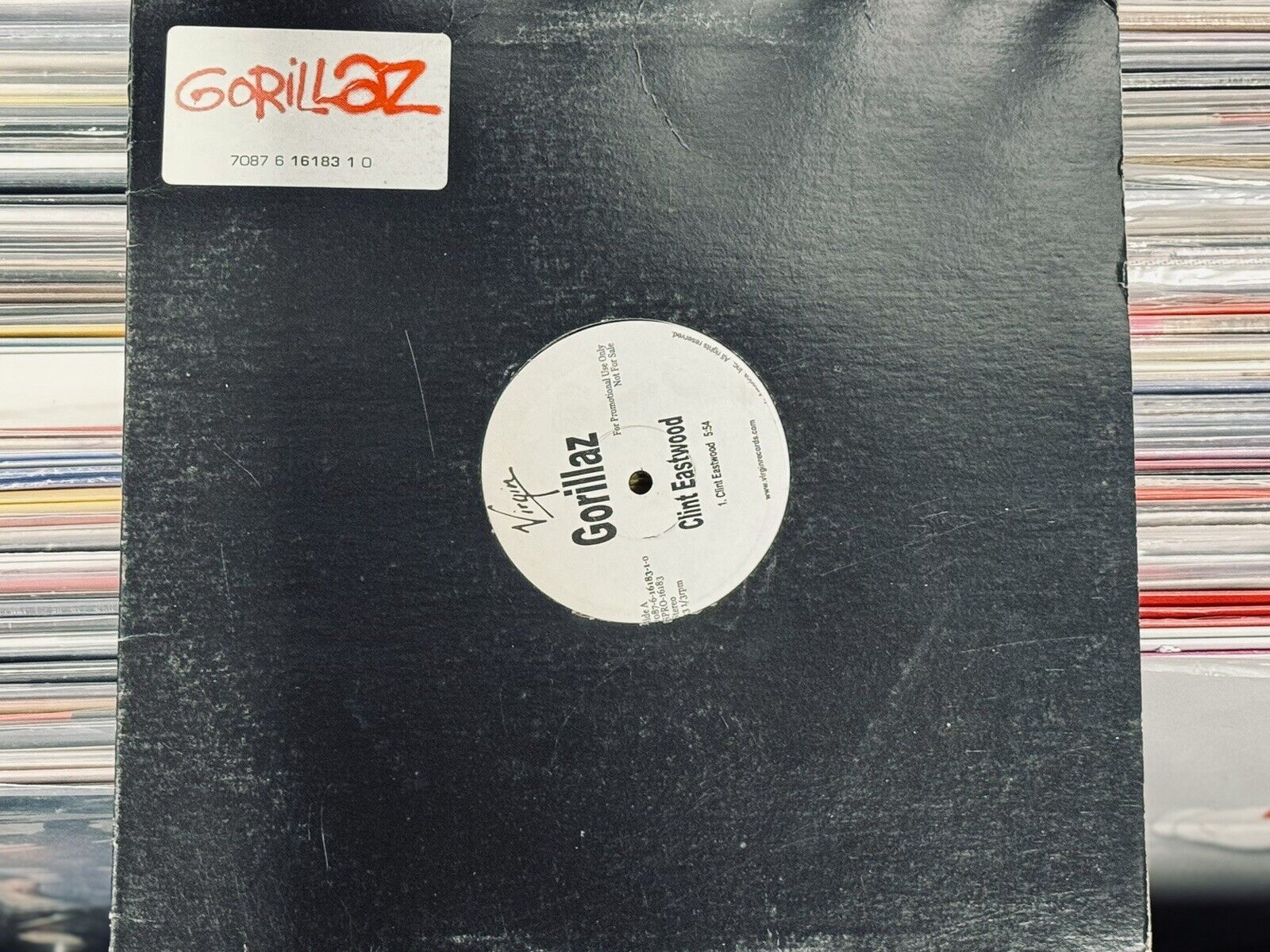 FIRST PRESSING / PROMO - 2001 GORILLAZ  “Clint Eastwood” 12” Remixes Vinyl