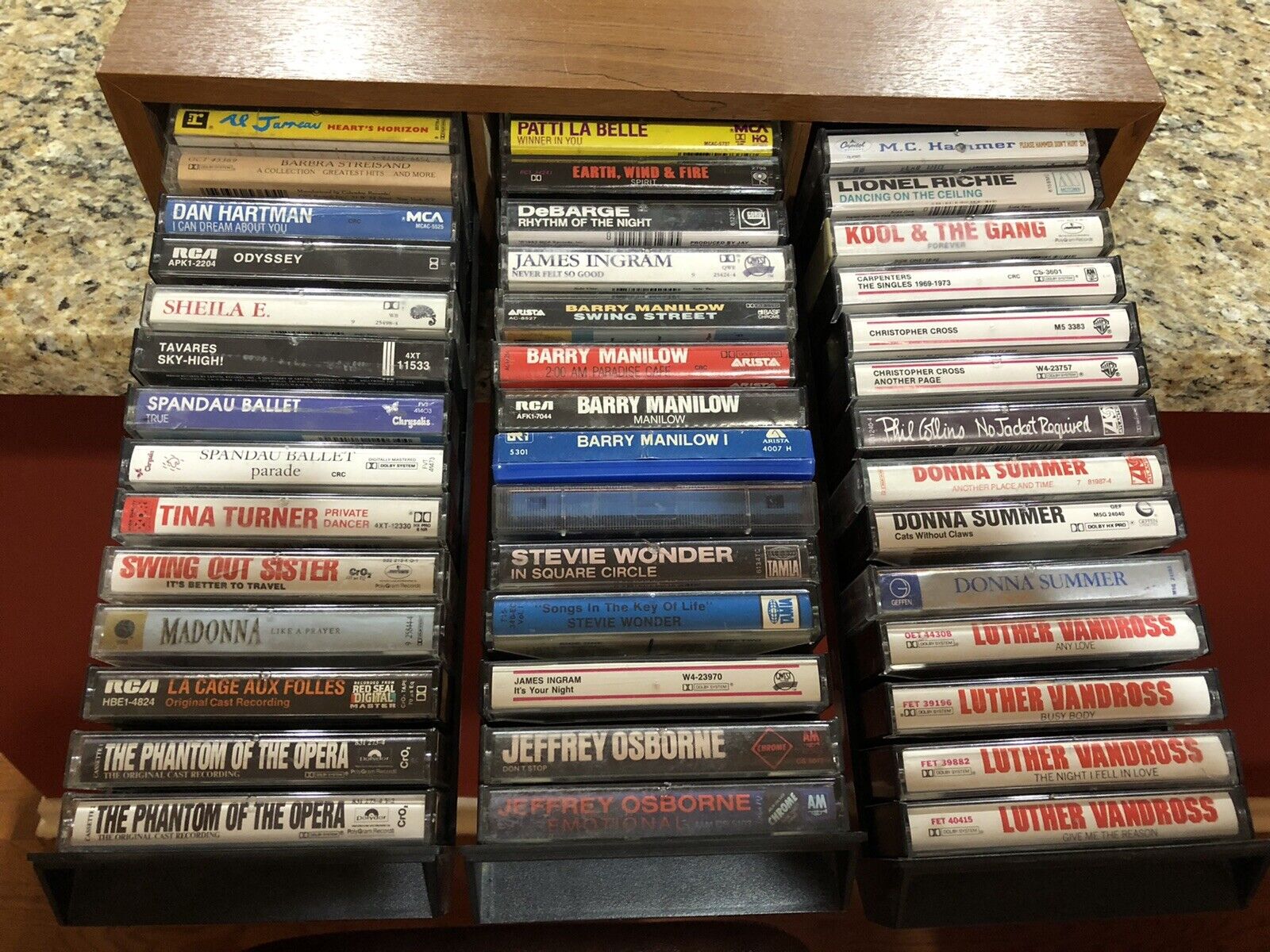 Cassette Music tapes lot of 42 CLASSIC 70s 80s & 90s Incl Storage Case