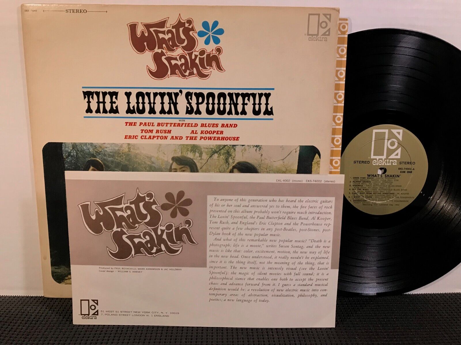 THE LOVIN SPOONFUL What’s Shakin’ LP ELEKTRA 1968 PAUL BUTTERFIELD BLUES BAND