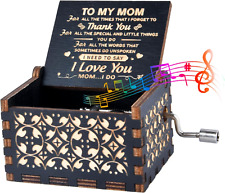 Music Box Gifts for Mom, Engraved Vintage Wooden You Are My Sunshine Music Boxes picture