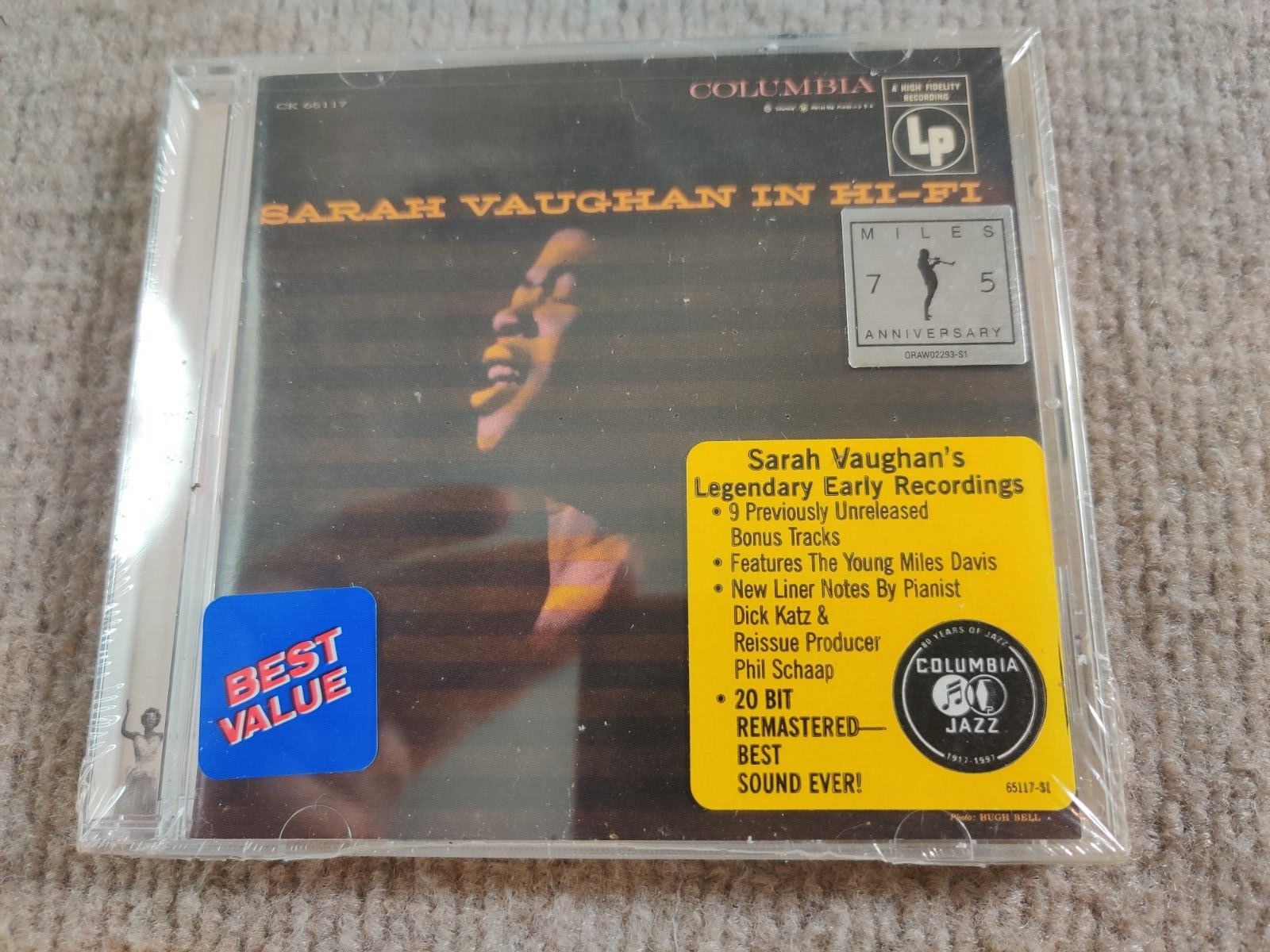 Sarah Vaughan in Hi-Fi Legendary Early Recordings CD Columbia Legacy