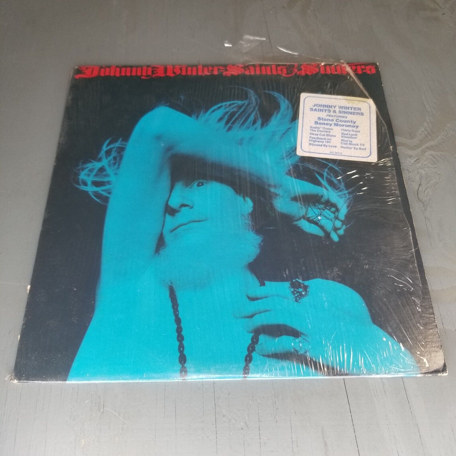 Johnny Winter Saints & Sinners (Vinyl Record 1974) Texas Blues, Rock & Roll