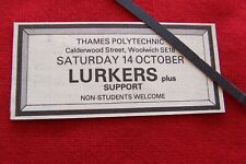 THE LURKERS THAMES POLYTECHNIC LONDON ORIGINAL 1978 VINTAGE GIG ADVERT PUNK picture