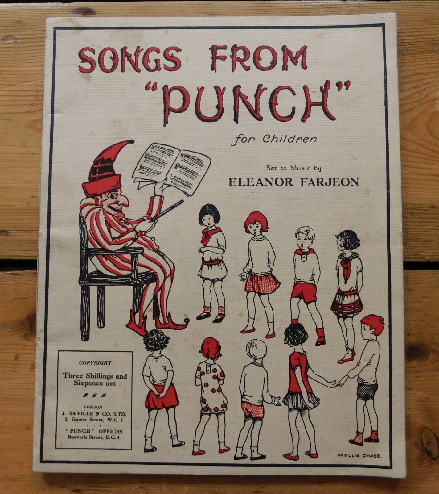 Vintage Songs From Punch Magazine For Children Eleanor Farjeon c1925 Music Lyric