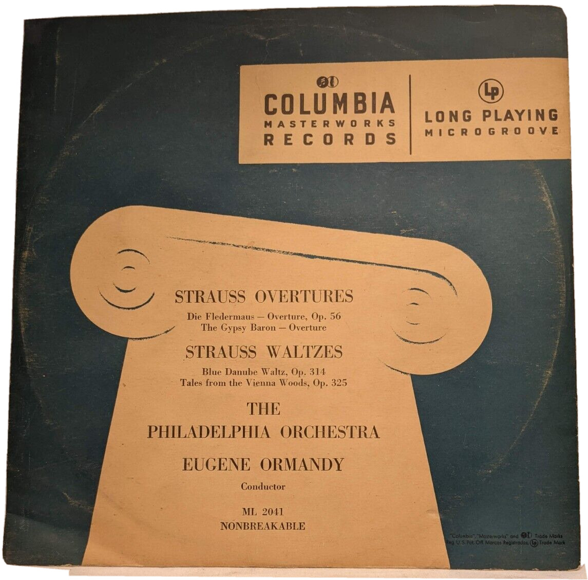 Eugene Ormandy and Philadelphia Orchestra.  Strauss Overtures & Waltzes.  1948.