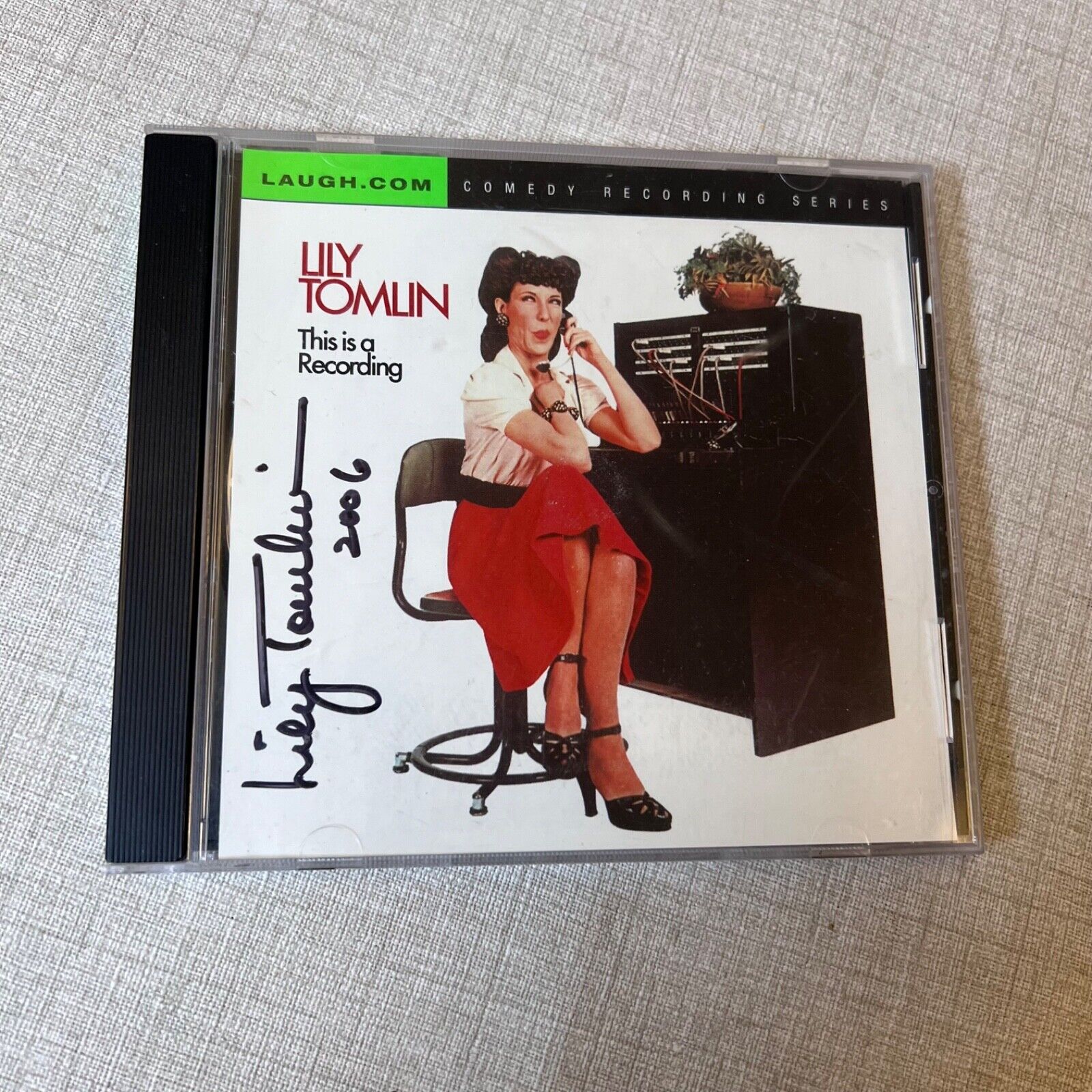 LILY TOMLIN THIS IS A RECORDING CD COMEDY NM 1971 2006 Signed W/ Show Ticket