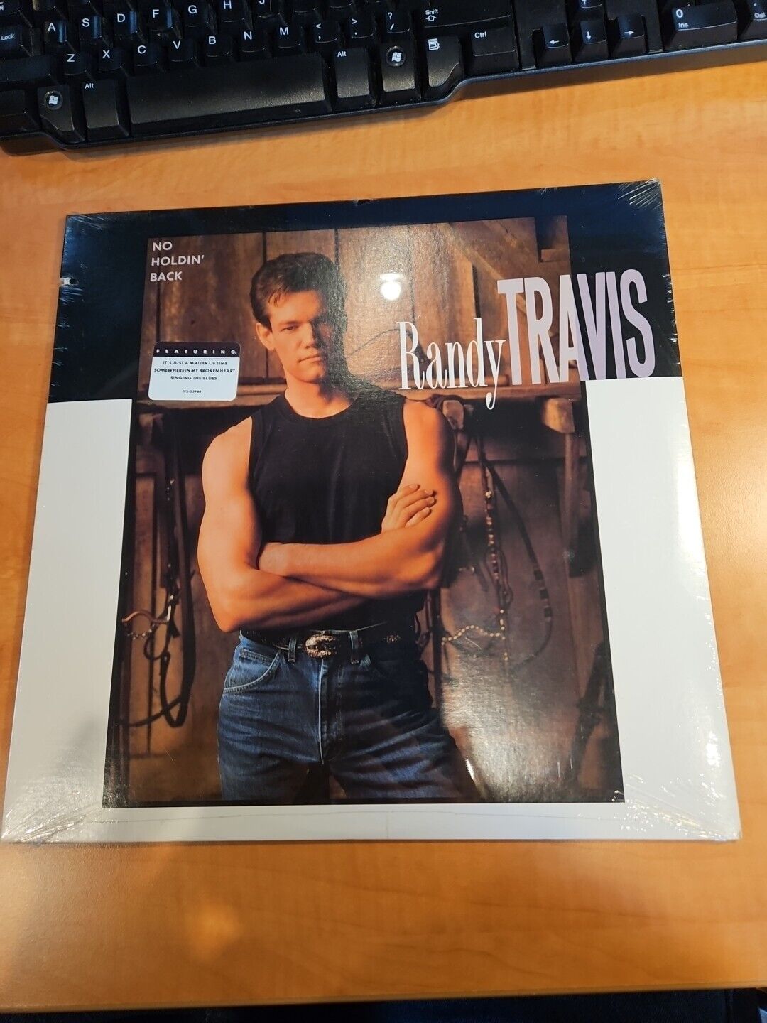 ALBUM LP, RANDY TRAVIS, NO HOLDIN' BACK, WARNER BROS, 1989