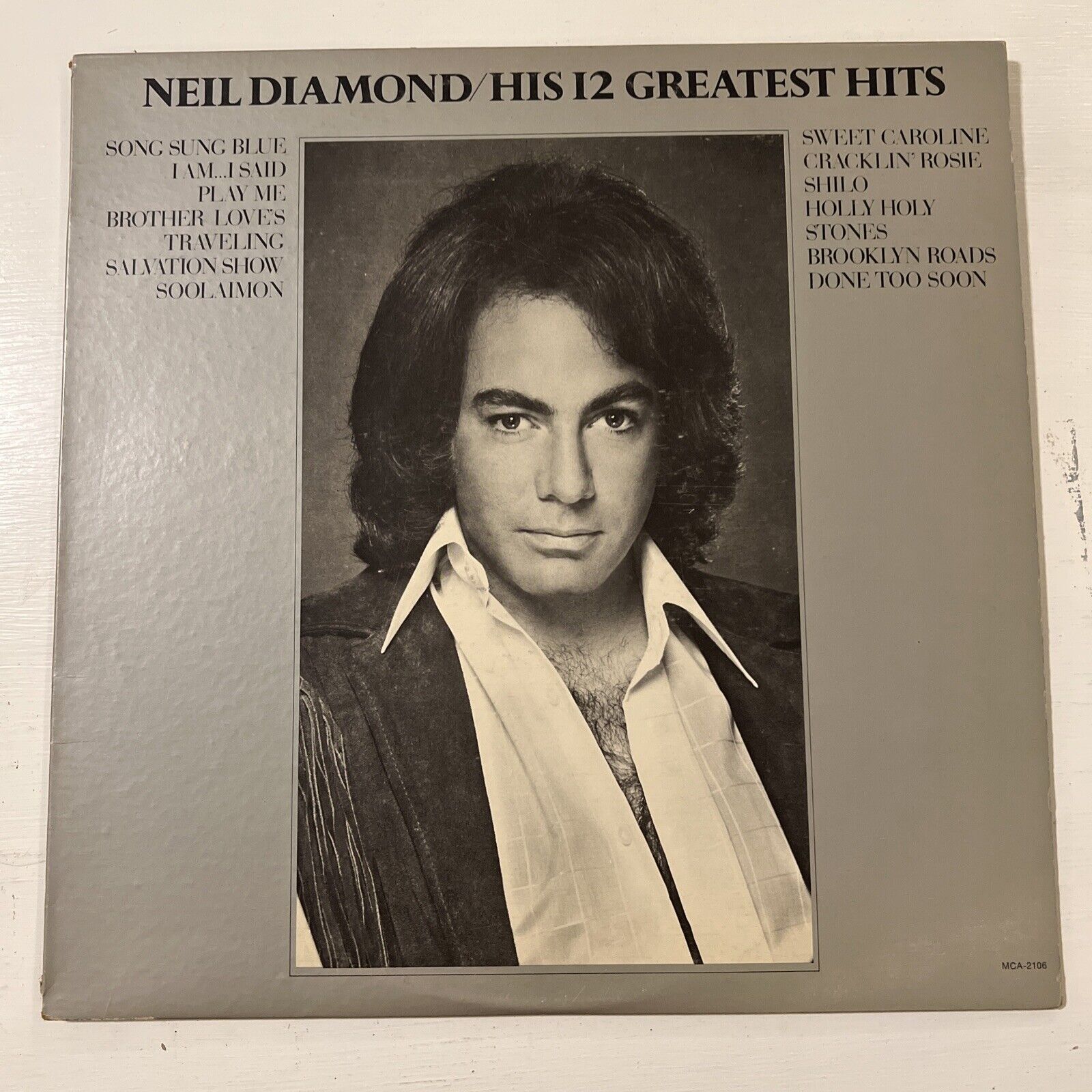 Neil Diamond ‎His 12 Greatest Hits Vinyl LP 1974 MCA Records ‎MCA-2106 EX/VG+