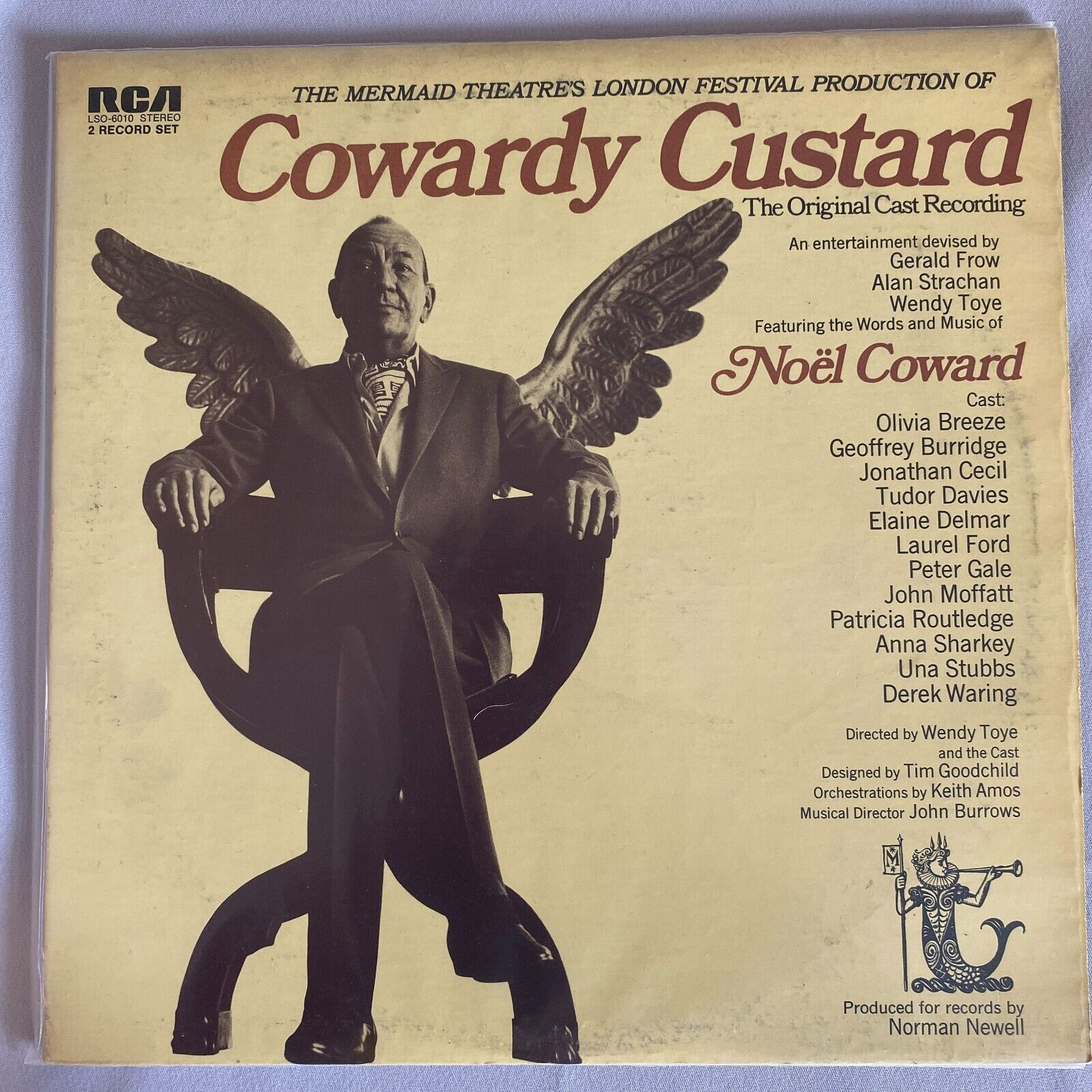 VINTAGE Cowardly Custard Original Cast Recording Noel Coward RCA 2LP LSO-6010