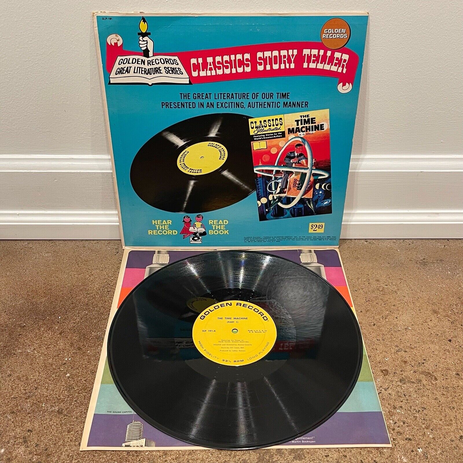 Vintage 1966 The Time Machine HG Wells Golden Classics Story Teller Vinyl Record