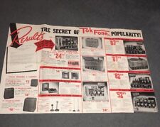 Vintage Tok-Phone Dealer Template Brochure Fold Out 21 X 33