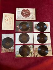 78 Rpm Set Of 7 Tuck's Postcard Records with Original Envelope and Inner notes picture
