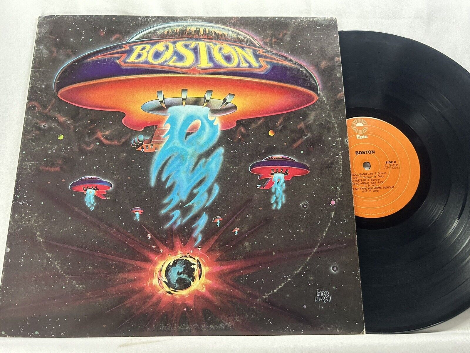 Boston PE 34188 First Press Epic Records Orange Label More Than A Feeling Tested