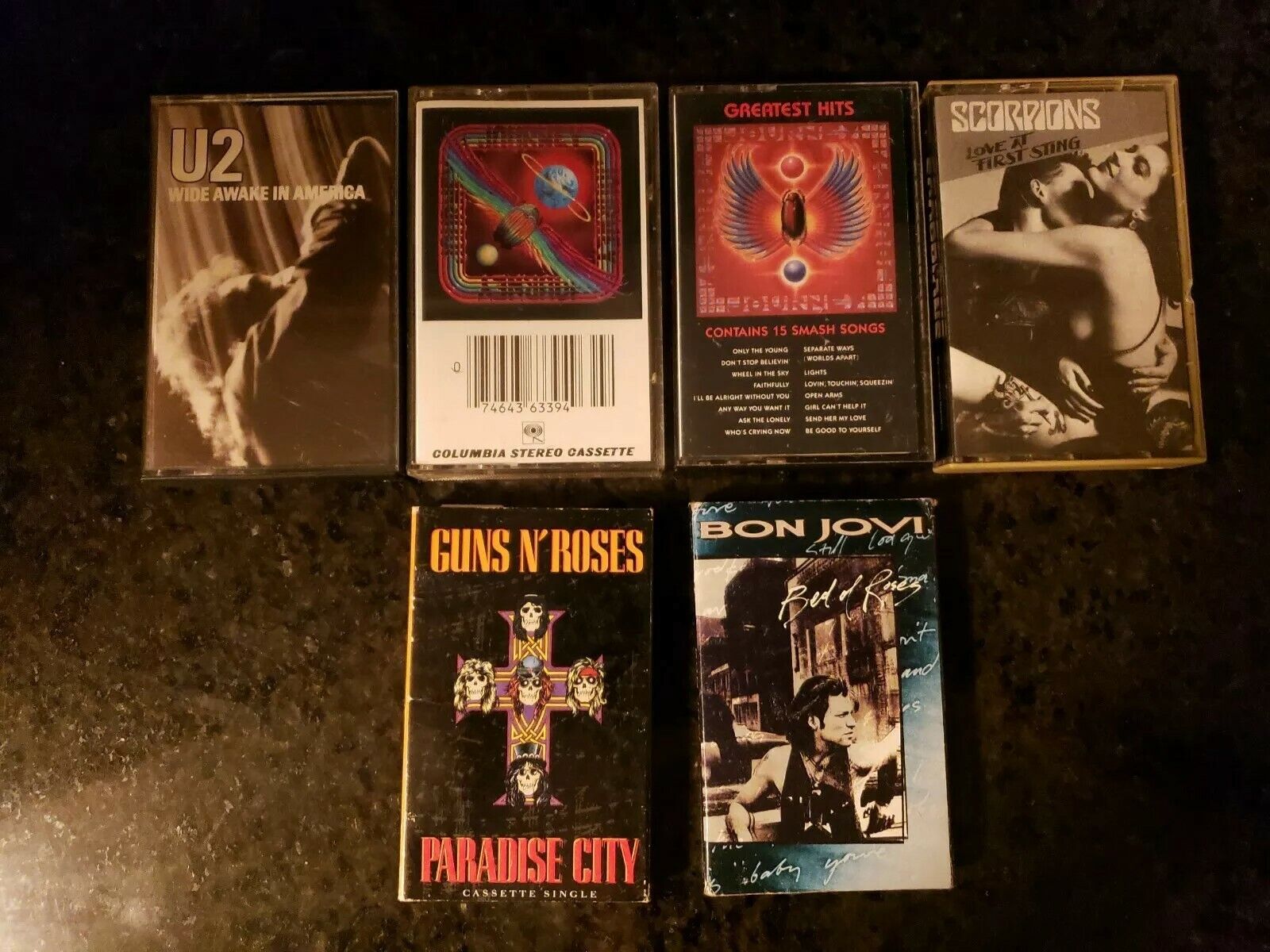 Set Of 6 classic Rock Cassette Tapes