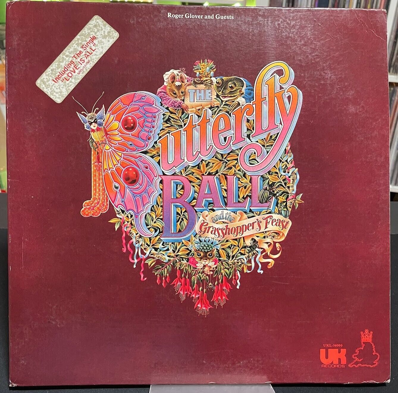 Roger Glover The Butterfly Ball and The Grasshopper\'s Feast LP vinyl 1974 promo