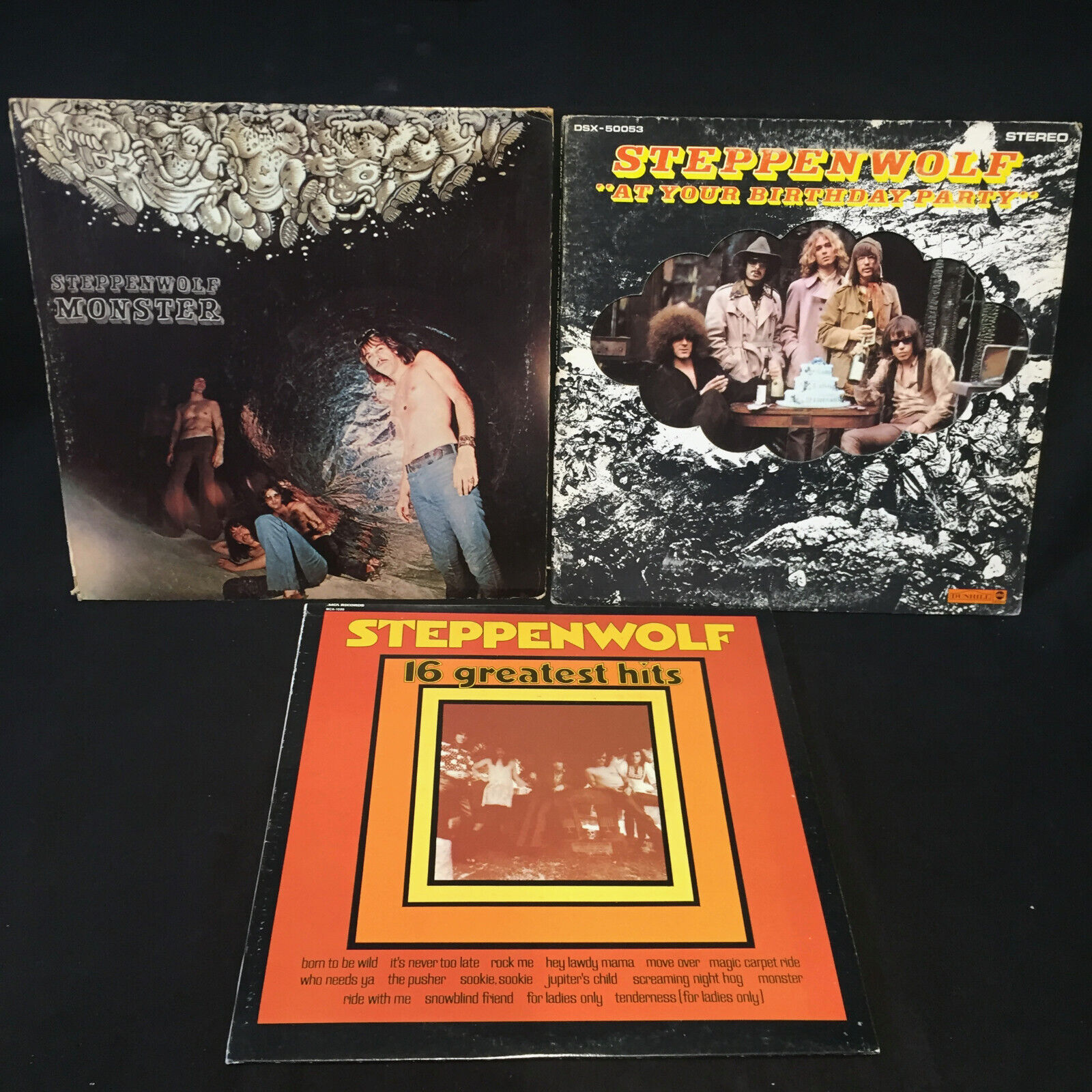 Steppenwolf Lot 3 LPs Monster At Your Birthday Party 16 Greatest Hits See Below
