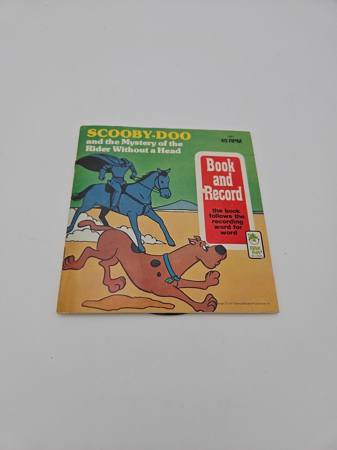 Scooby Doo Mystery of the rider Without a Head Book & Record 45 RPM 7”Single