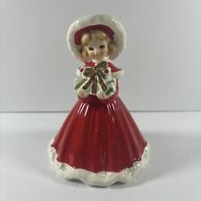 Vintage Christmas Girl Figurine Japan Gifts Music Box Read Ad picture
