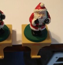 Rare Kitschy Vintage Musical Wind Up Christmas Stocking Hangers Hong Kong.  A-14 picture