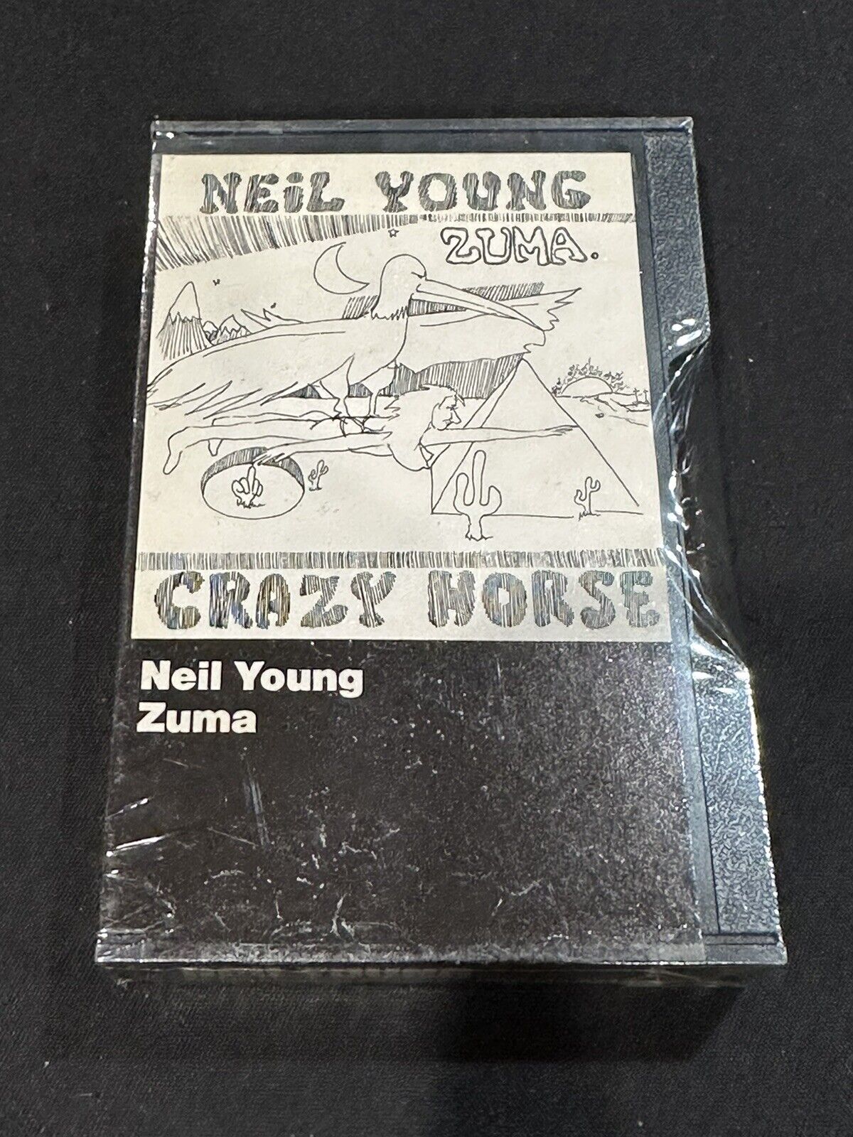 Rare Vintage 1975 Neil Young with Crazy Horse Zuma Album Cassette Tape - New