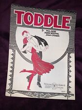TODDLE,   1921 edition vintage sheet music. picture