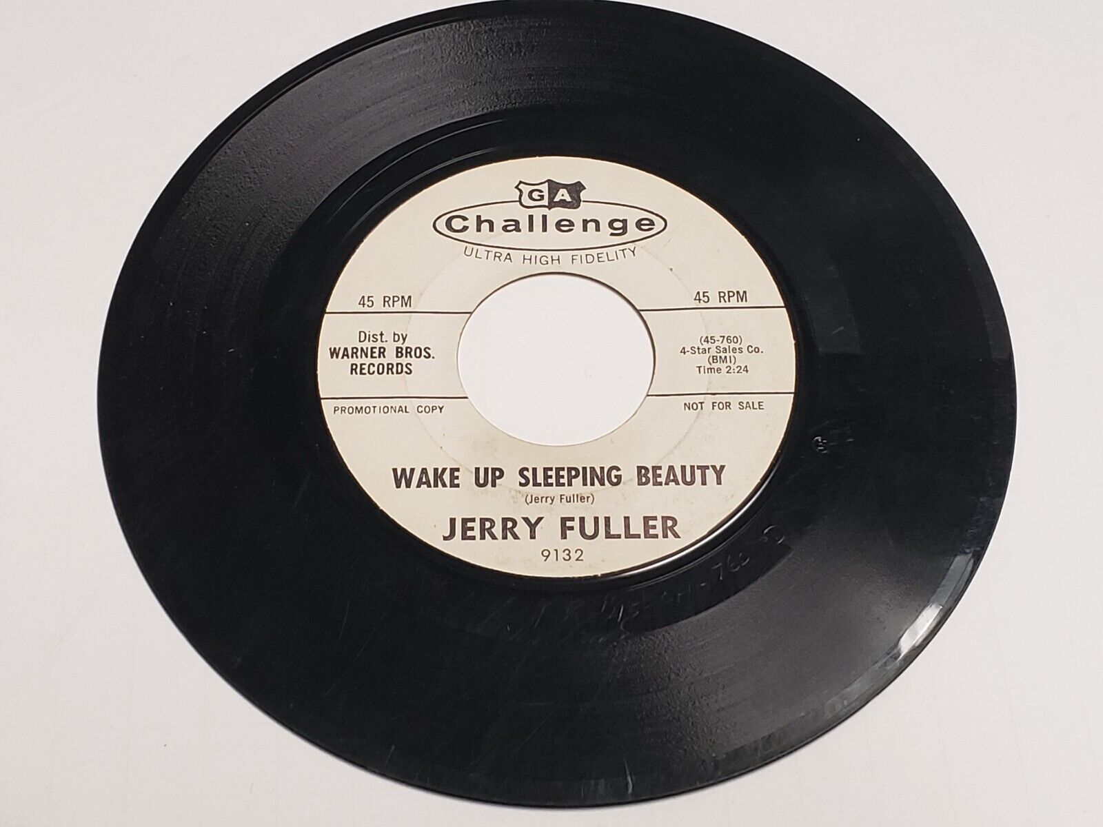 Vtg 1962 45 RPM Jerry Fuller – Wake Up Sleeping Beauty - Challenge PROMO VG+
