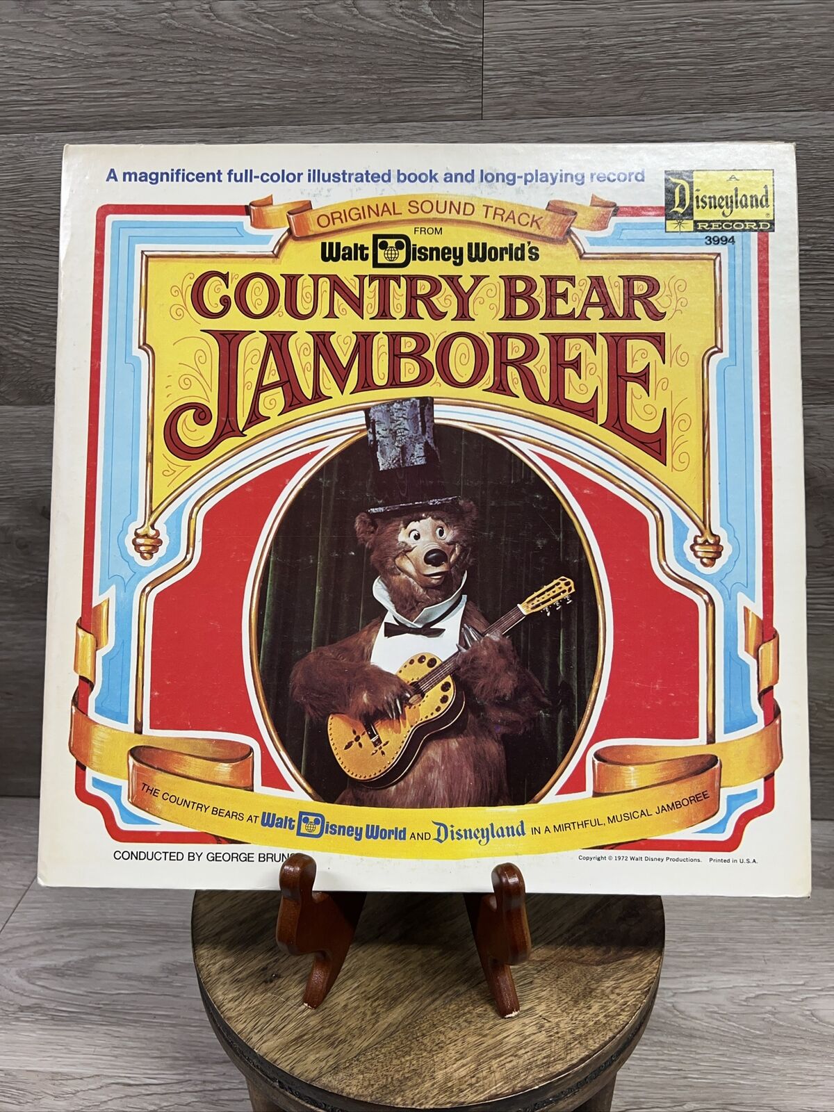 VTG EUC Walt Disney Worlds Country Bear Jamboree LP  Vinyl Record w/ Book 1972