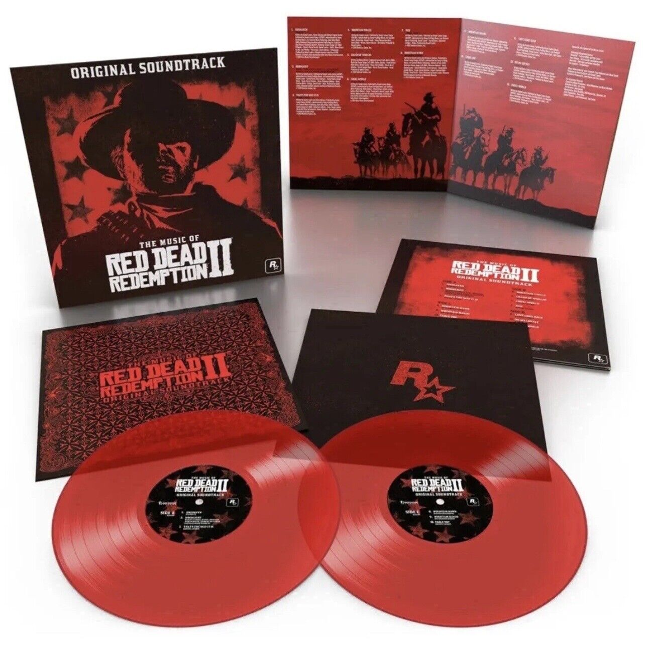 Red Dead Redemption 2 Official Soundtrack Transparent Red Vinyl 2LP Record NEW