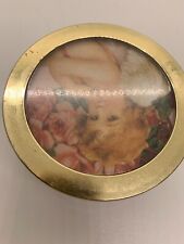 Angel picture Music box vintage, working nice, play good. 2,5 inch Diam. picture